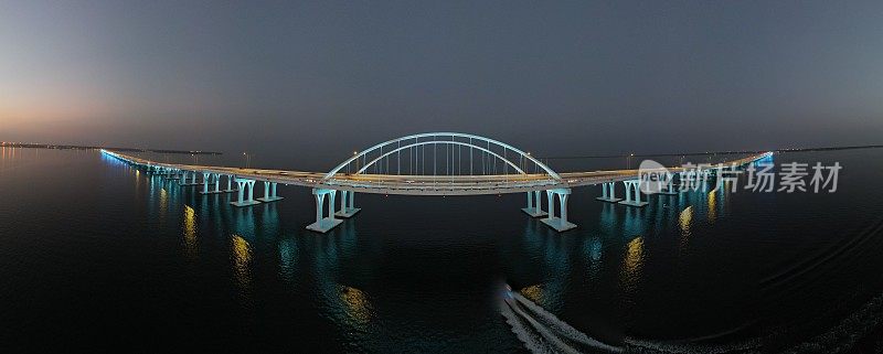 海湾微风桥彭萨科拉佛罗里达州10月2日夜间拍摄2023 |大疆Mavic航空2